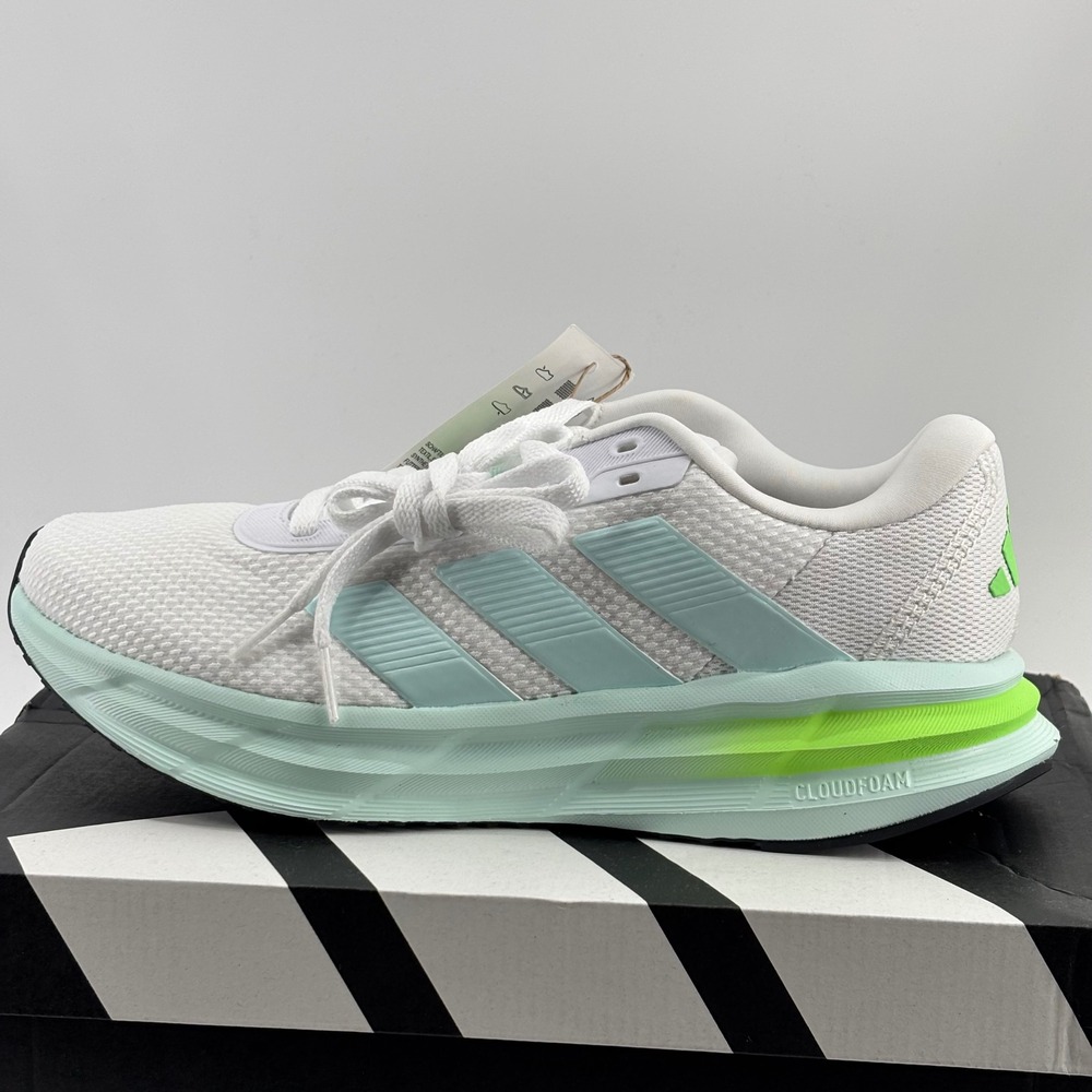 Adidas Galaxy 7 W Running Shoes Women Size 8 White Mint Lime JQ2610 New